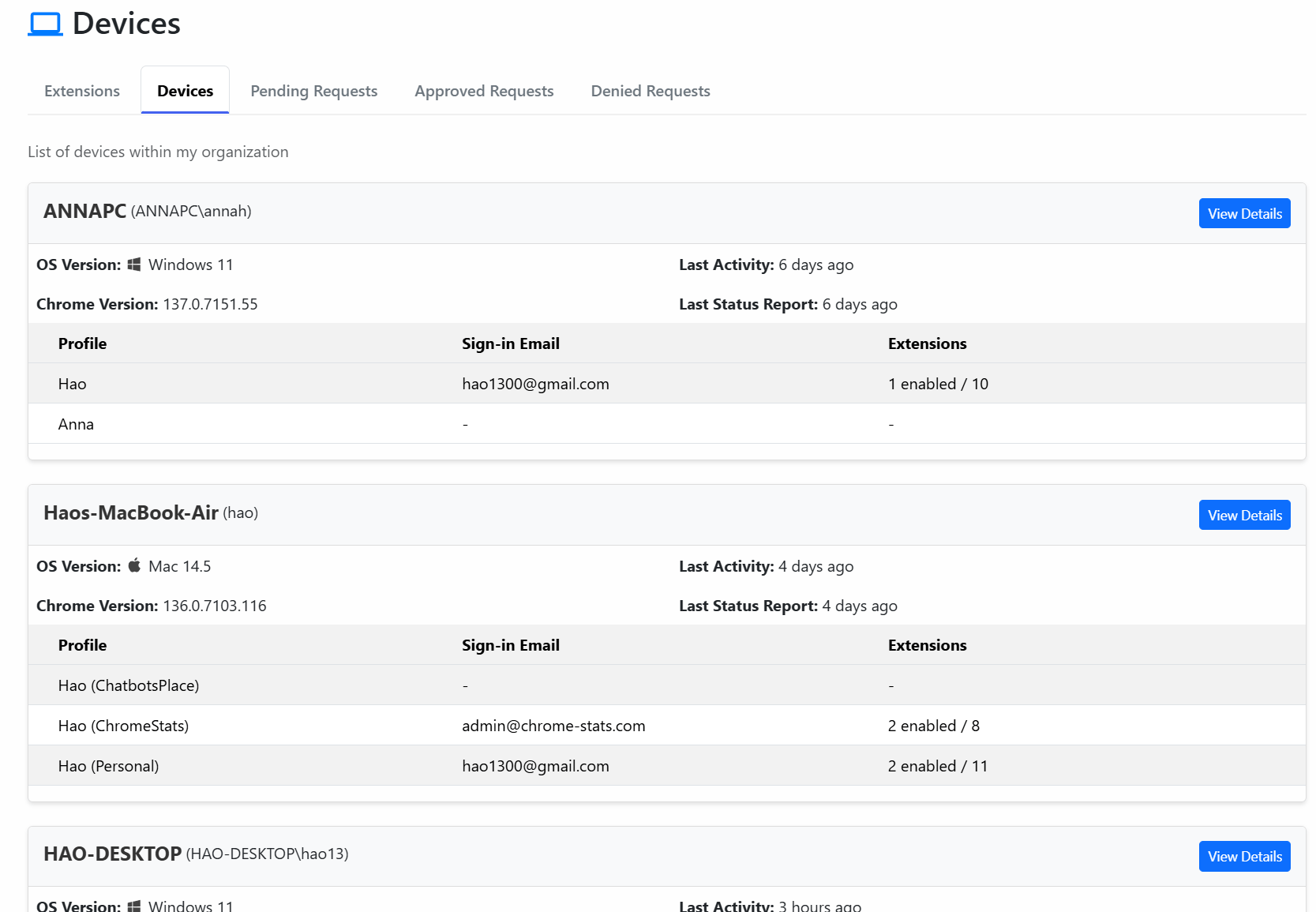 Devices Overview